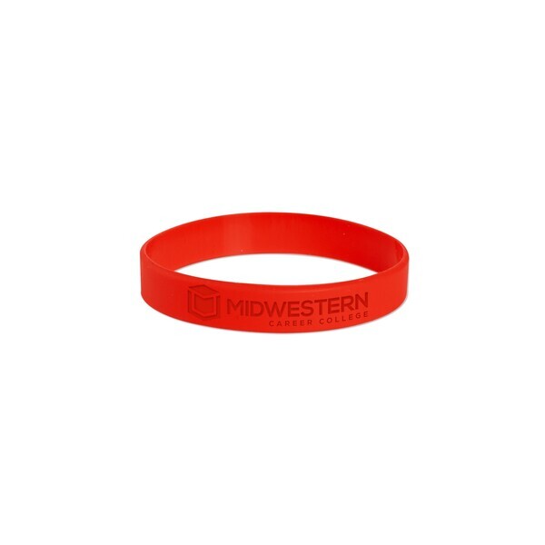 USA Made Debossed Silicone Wristband Bracelet