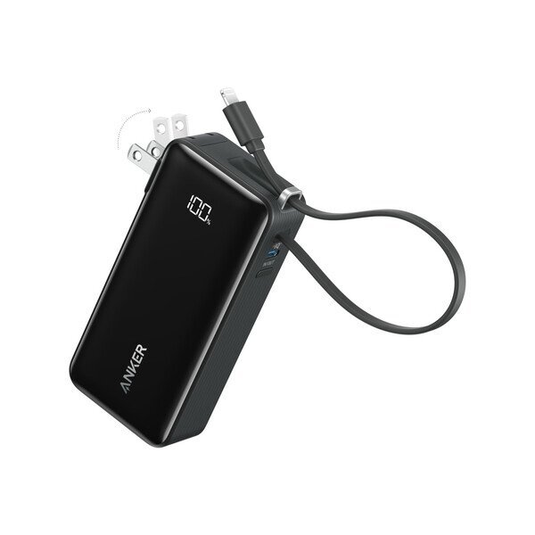 Anker® Fusion Built-In Cable Power Bank, 10000mAh