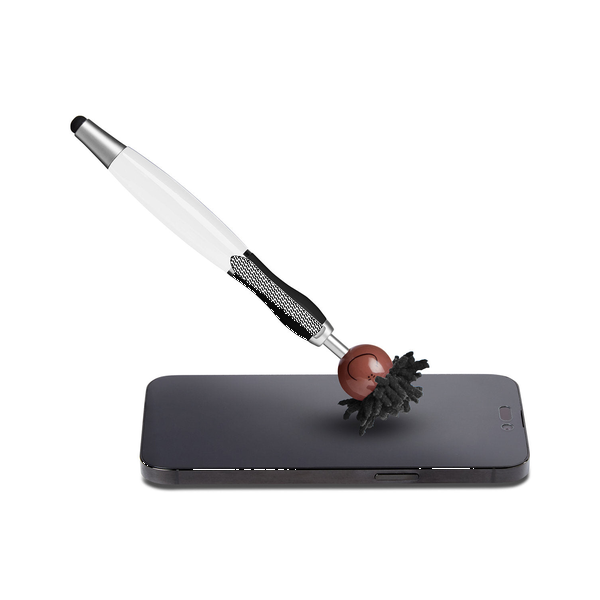 MopToppers Multicultural Screen Cleaner with Stylus Pen- Dark Skin