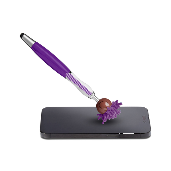 MopToppers Multicultural Screen Cleaner with Stylus Pen- Dark Skin