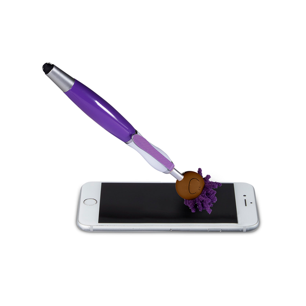 MopToppers Multicultural Screen Cleaner with Stylus Pen- Dark Skin
