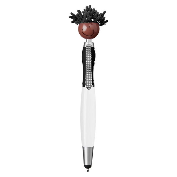 MopToppers Multicultural Screen Cleaner with Stylus Pen- Dark Skin
