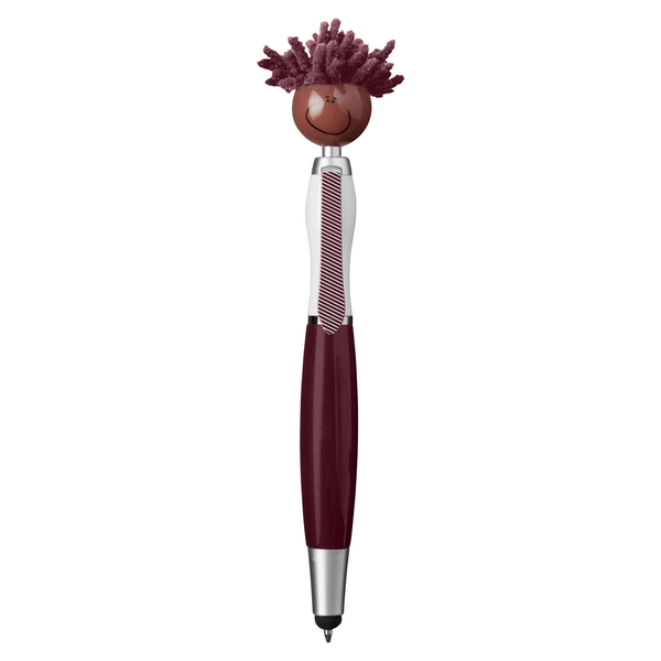 MopToppers Multicultural Screen Cleaner with Stylus Pen- Dark Skin