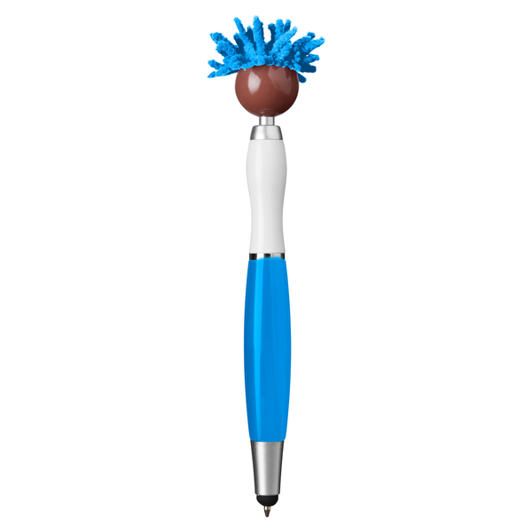 MopToppers Multicultural Screen Cleaner with Stylus Pen- Dark Skin