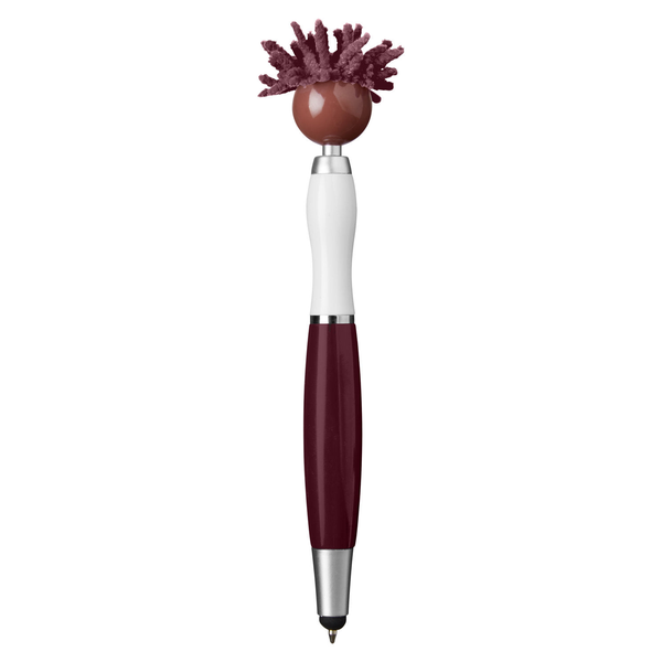 MopToppers Multicultural Screen Cleaner with Stylus Pen- Dark Skin
