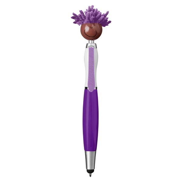 MopToppers Multicultural Screen Cleaner with Stylus Pen- Dark Skin