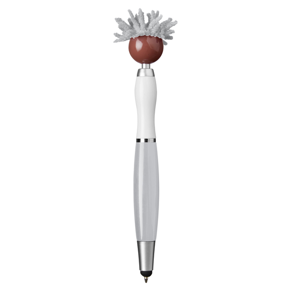 MopToppers Multicultural Screen Cleaner with Stylus Pen- Dark Skin