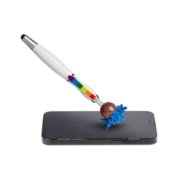 MopToppers Multicultural Screen Cleaner with Stylus Pen- Dark Skin