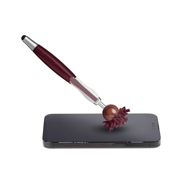 MopToppers Multicultural Screen Cleaner with Stylus Pen- Dark Skin