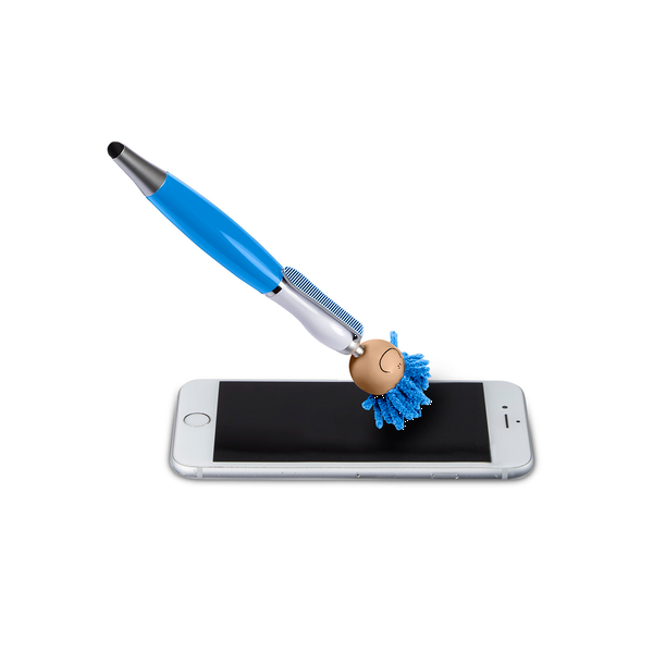 MopToppers Multicultural Screen Cleaner with Stylus Pen- Light Skin