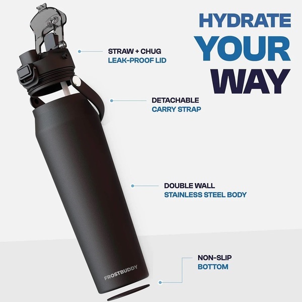 FrostBuddy® Buddy Double-Wall Stainless Bottle, 32oz.
