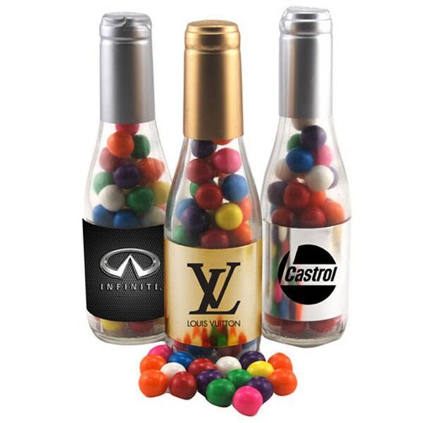 Gumballs in Champagne Bottle