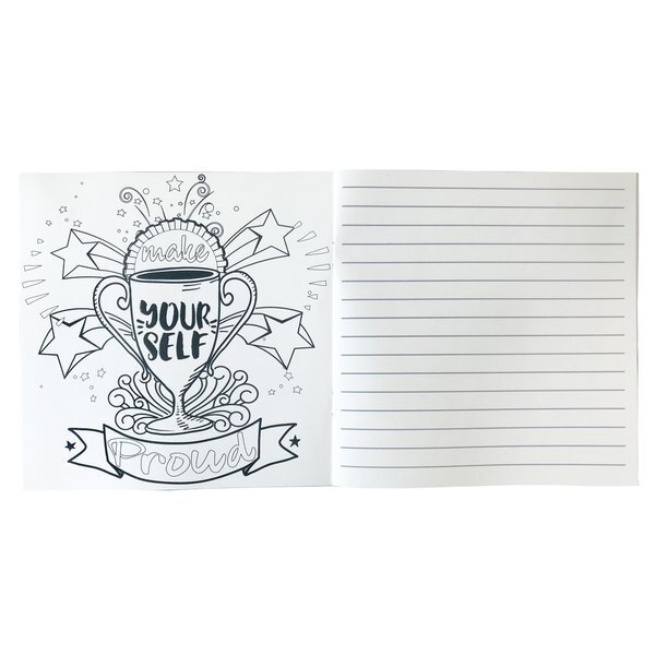 Inspirational Adult Coloring Book & 8-Color Pencil Set