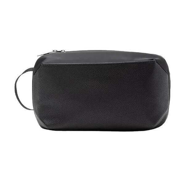 Brookstone® Compact Toiletry Kit Vegan Leather Travel Bag