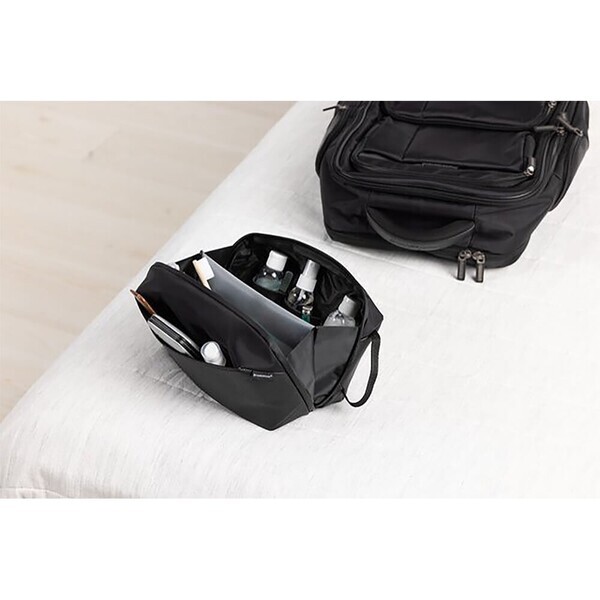 Brookstone® Compact Toiletry Kit Vegan Leather Travel Bag