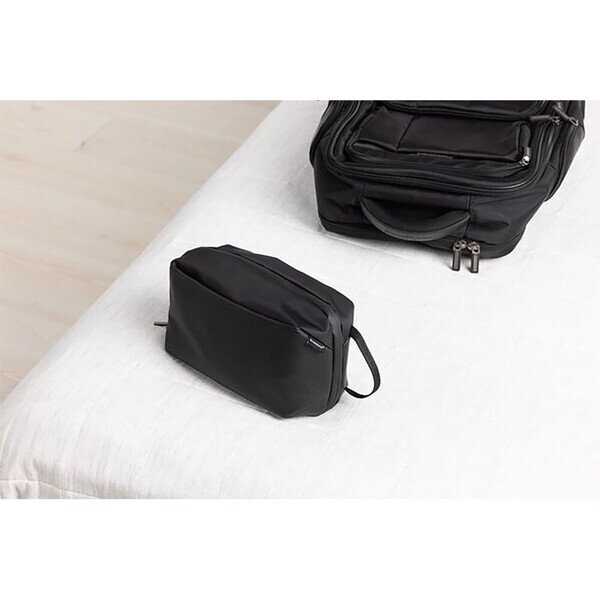 Brookstone® Compact Toiletry Kit Vegan Leather Travel Bag