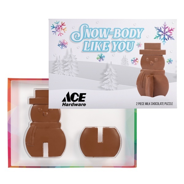 Milk Chocolate 3D Puzzle Snowman