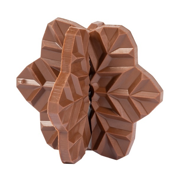 Milk Chocolate 3D Puzzle Snowflake