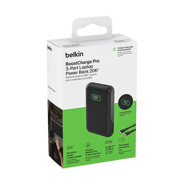Belkin® 3-Port Laptop Power Bank, 20000mAh