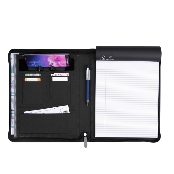 Souvenir® Armor Zippered Padfolio with Armor Pen