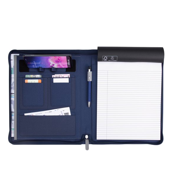 Souvenir® Armor Zippered Padfolio with Armor Pen