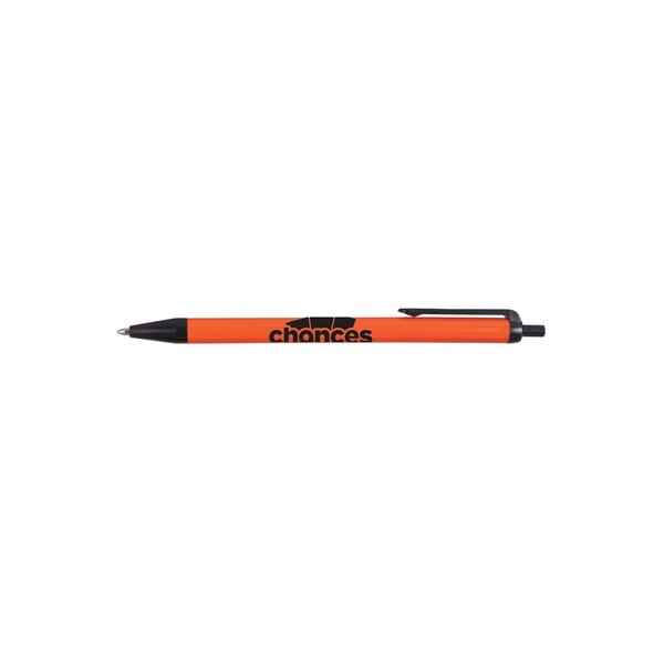 USA Made Value Click Black Trim Solids Retractable Pen