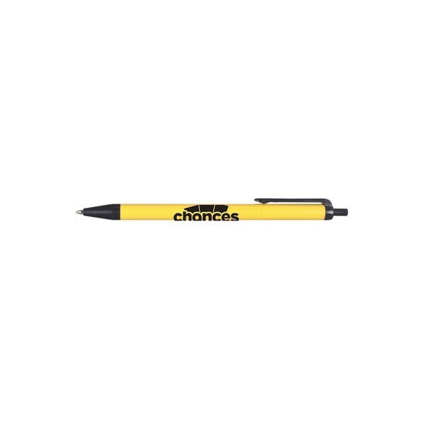 USA Made Value Click Black Trim Solids Retractable Pen
