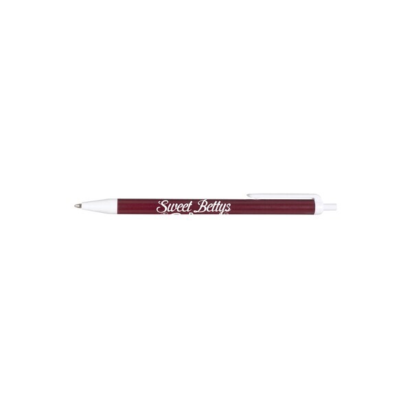 USA Made Value Click White Trim Solids Retractable Pen