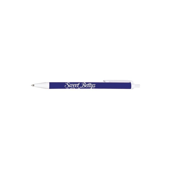 USA Made Value Click White Trim Solids Retractable Pen