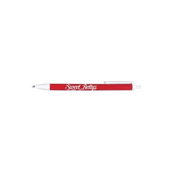 USA Made Value Click White Trim Solids Retractable Pen