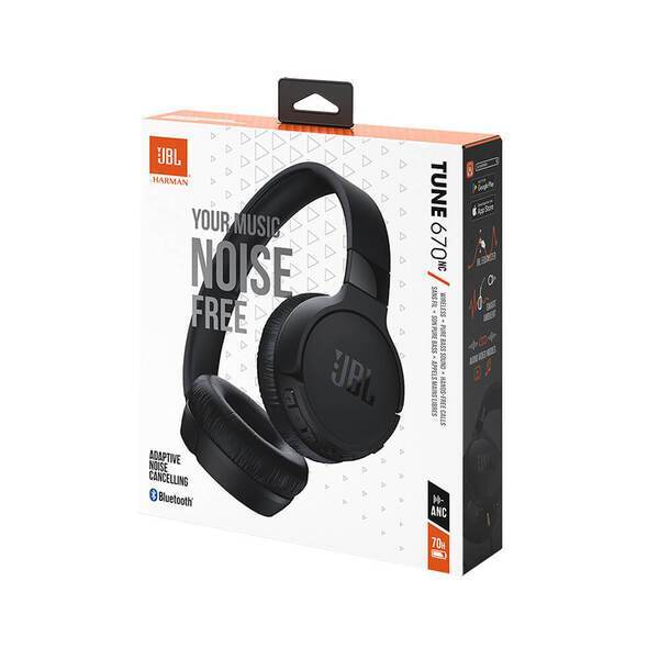 JBL® Tune 670NC Wireless On-Ear Active Noise Canceling Headphones