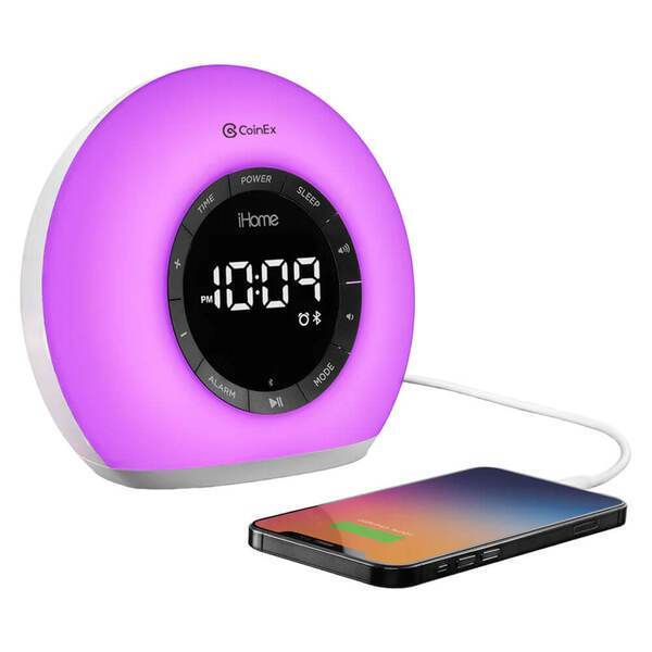 iHome® Sunrise Alarm Clock Radio w/ Bluetooth Speaker & Color Changing Lamp