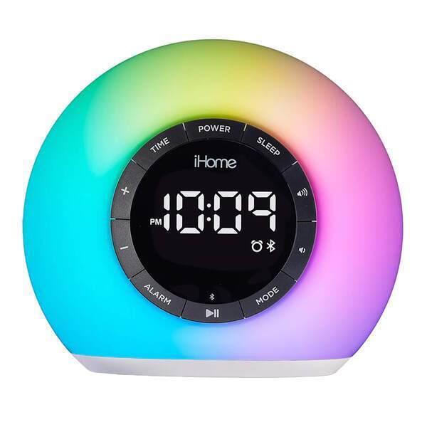 iHome® Sunrise Alarm Clock Radio w/ Bluetooth Speaker & Color Changing Lamp
