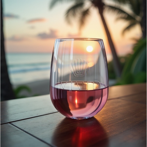 Symglass® Durable Resin Clear Stemless Wine Glass, 12oz.