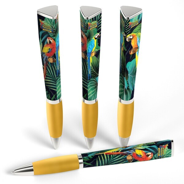 Twist Action Triangular Message Ballpoint Pen