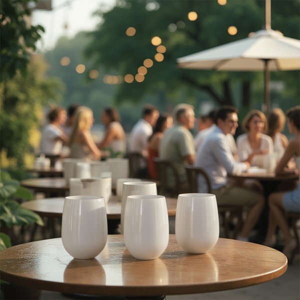 Symglass® Durable Resin Colored Stemless Wine Glass, 12oz.