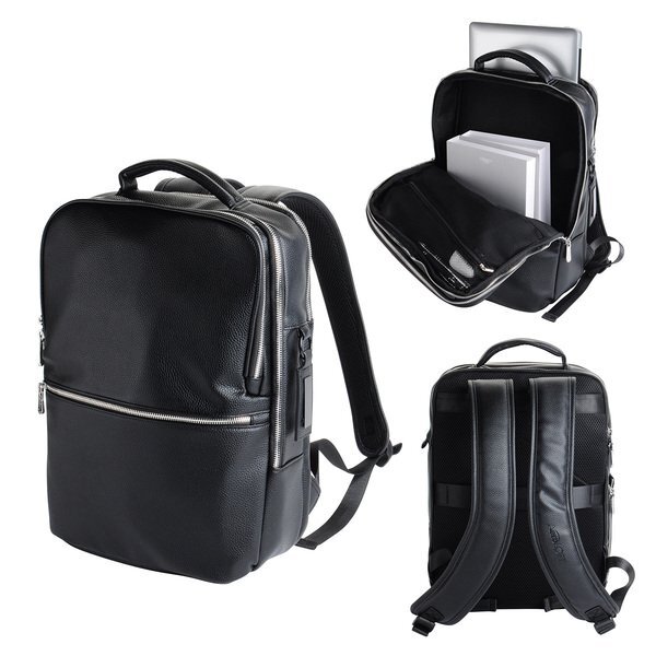 AeroLOFT™ Odyssey PU Leather Dual Compartment Backpack