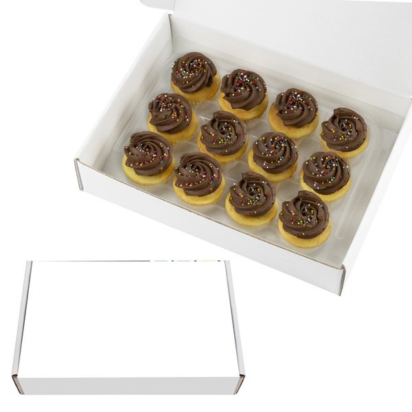 Vanilla with Chocolate Frost Signature Bite-Size Cupcakes, 12 Piece