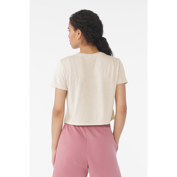 Bella + Canvas® Flowy Poly/Viscose Cropped Ladies' Tee