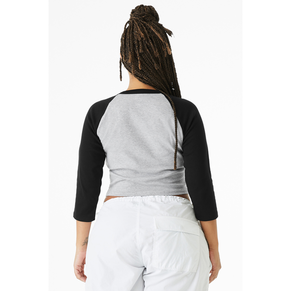 Bella + Canvas® Micro Rib 3/4 Raglan Cotton/Poly Ladies' Baby Tee