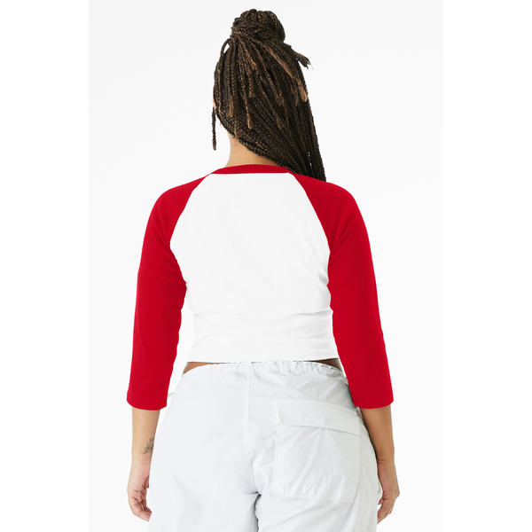 Bella + Canvas® Micro Rib 3/4 Raglan Cotton/Poly Ladies' Baby Tee