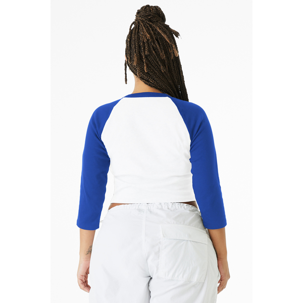 Bella + Canvas® Micro Rib 3/4 Raglan Cotton/Poly Ladies' Baby Tee