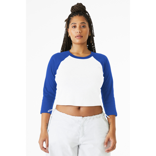 Bella + Canvas® Micro Rib 3/4 Raglan Cotton/Poly Ladies' Baby Tee