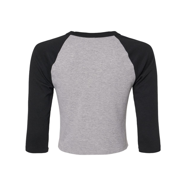 Bella + Canvas® Micro Rib 3/4 Raglan Cotton/Poly Ladies' Baby Tee