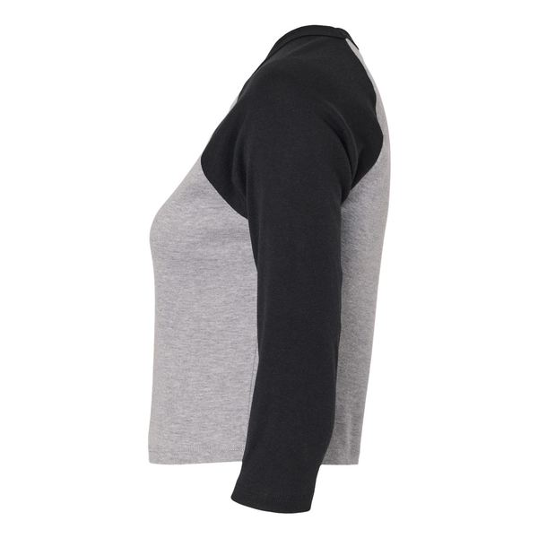 Bella + Canvas® Micro Rib 3/4 Raglan Cotton/Poly Ladies' Baby Tee