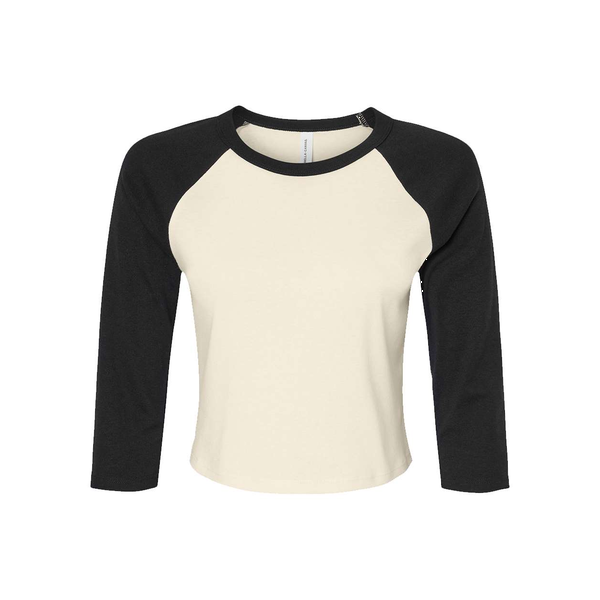 Bella + Canvas® Micro Rib 3/4 Raglan Cotton/Poly Ladies' Baby Tee