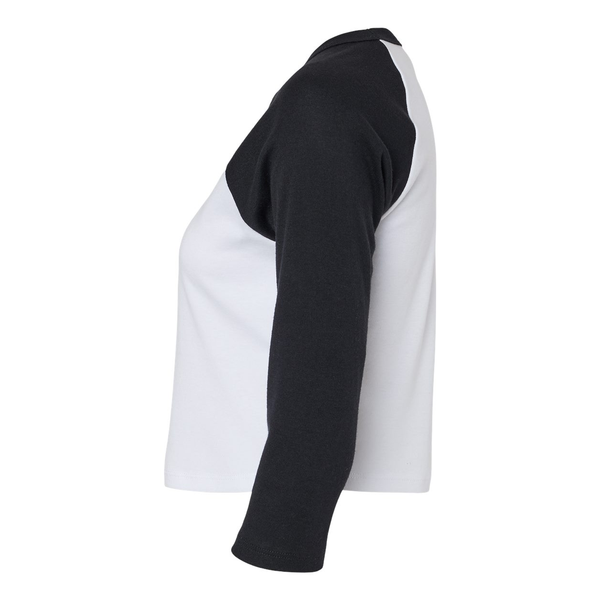 Bella + Canvas® Micro Rib 3/4 Raglan Cotton/Poly Ladies' Baby Tee