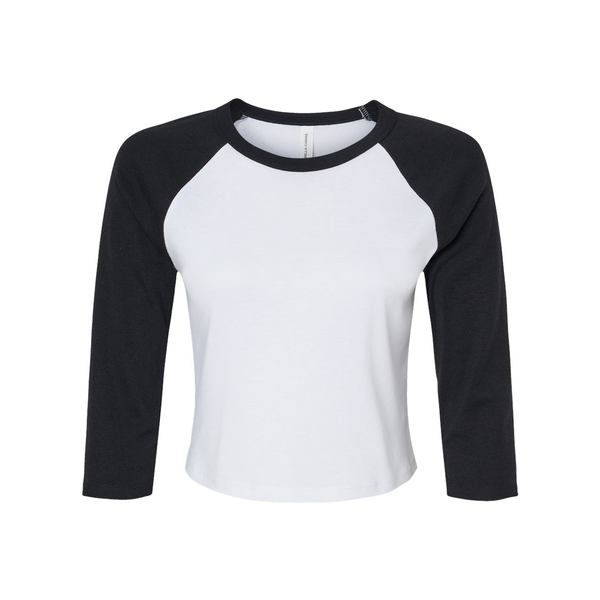 Bella + Canvas® Micro Rib 3/4 Raglan Cotton/Poly Ladies' Baby Tee