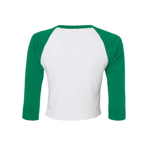 Bella + Canvas® Micro Rib 3/4 Raglan Cotton/Poly Ladies' Baby Tee