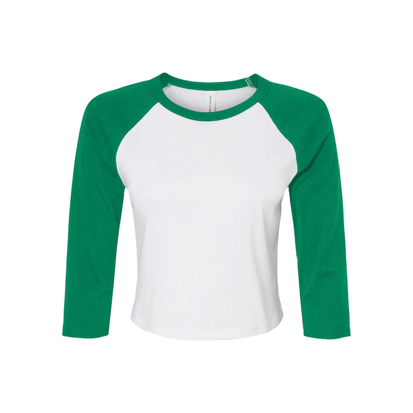 Bella + Canvas® Micro Rib 3/4 Raglan Cotton/Poly Ladies' Baby Tee